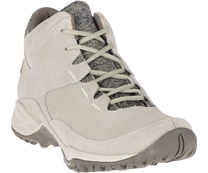 Merrell Addison Mid Lær Vanntette Q2 Gåsko Dame Beige | 42721W-1WB