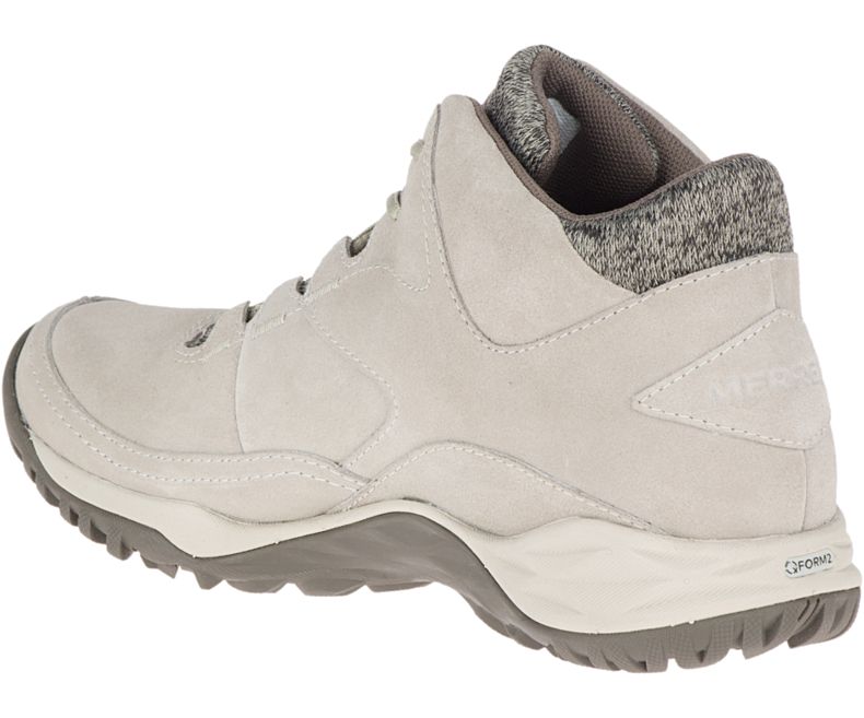 Merrell Addison Mid Lær Vanntette Q2 Gåsko Dame Beige | 42721W-1WB