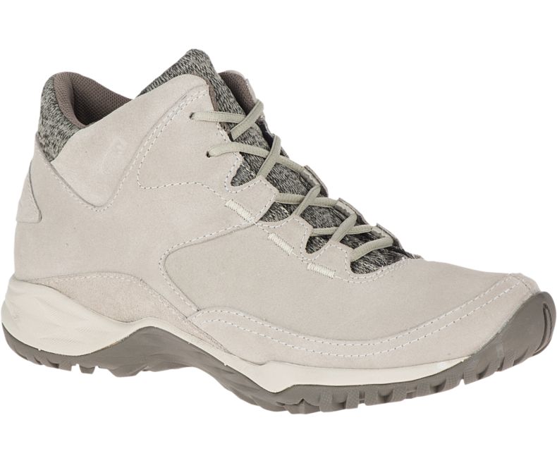 Merrell Addison Mid Lær Vanntette Q2 Gåsko Dame Beige | 42721W-1WB
