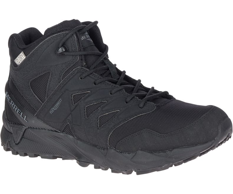 Merrell Agility Peak Mid Tactical Vanntette Shoe Gåsko Herre Svarte | 40840M-2WB