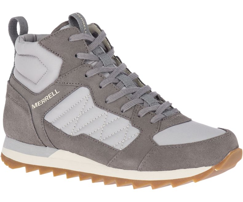 Merrell Alpine Sneaker Mid Joggesko Dame Dyp Grå Grå | 39575W-1SD