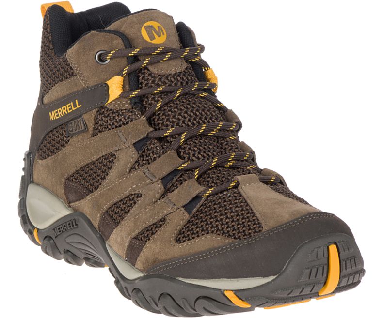 Merrell Alverstone Mid Vanntette Brede Bredde Gåsko Herre Brune | 35662M-2WB