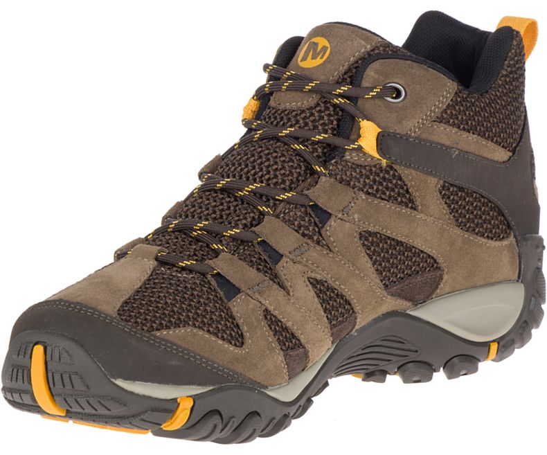 Merrell Alverstone Mid Vanntette Brede Bredde Gåsko Herre Brune | 35662M-2WB