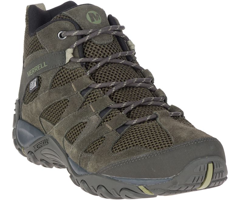 Merrell Alverstone Mid Vanntette Gåsko Herre Olivengrønne | 35661M-2WO