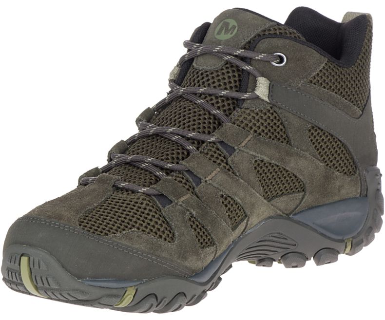 Merrell Alverstone Mid Vanntette Gåsko Herre Olivengrønne | 35661M-2WO
