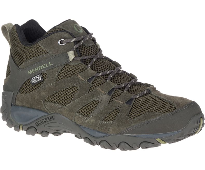Merrell Alverstone Mid Vanntette Gåsko Herre Olivengrønne | 35661M-2WO
