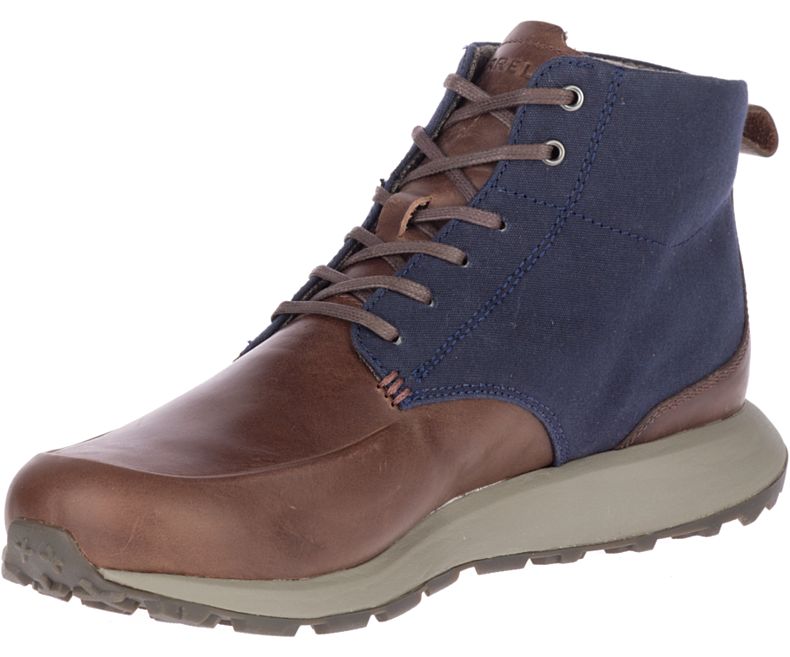 Merrell Ashford Mid Canvas Joggesko Herre Brune | 41107M-2SB