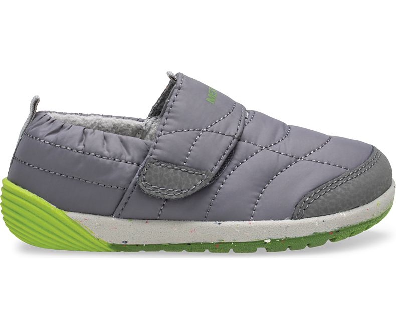 Merrell Bare Steps® Hut Moc Fritidssko Barn Grå Grønn | 40861B-1CG