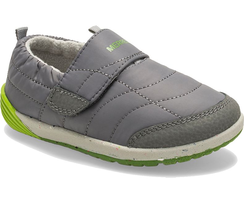 Merrell Bare Steps® Hut Moc Fritidssko Barn Grå Grønn | 40861B-1CG