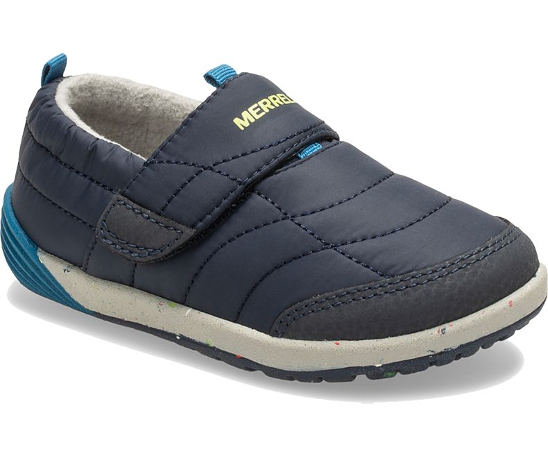 Merrell Bare Steps® Hut Moc Tresko Barn Marineblå | 40861B-1CN