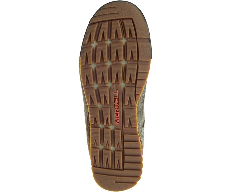 Merrell Burnt Rock Travel Semsket Skinn Fritidssko Herre Olivengrønne | 33354M-2CO