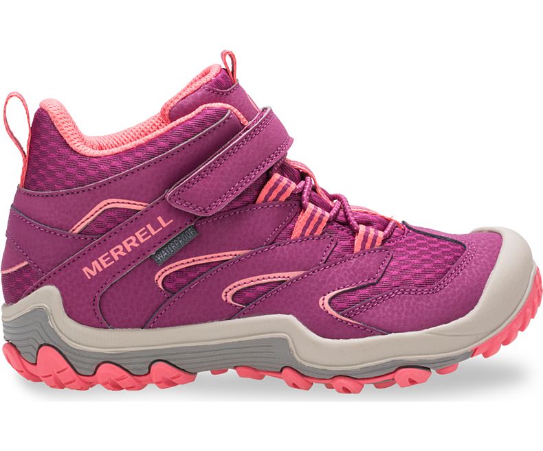 Merrell Chameleon 7 Access Mid A/C Vanntette Boot Fjellstøvler Barn Rosa Korall | 33216K-1HR