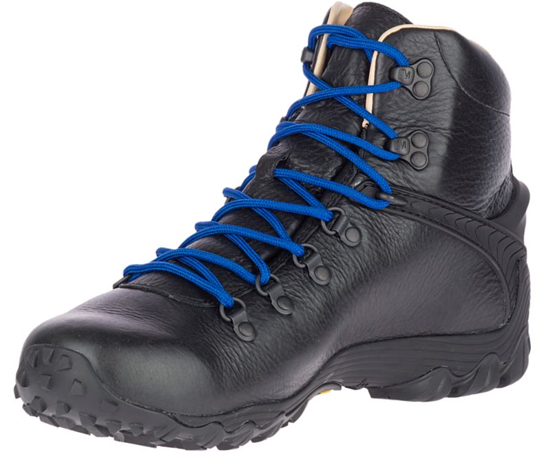 Merrell Chameleon 7 Bison Mid Fjellsko Herre Svarte Blå | 41491M-2HB