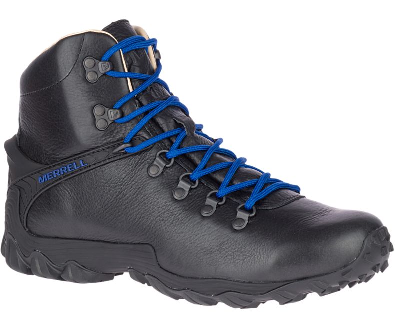 Merrell Chameleon 7 Bison Mid Fjellsko Herre Svarte Blå | 41491M-2HB