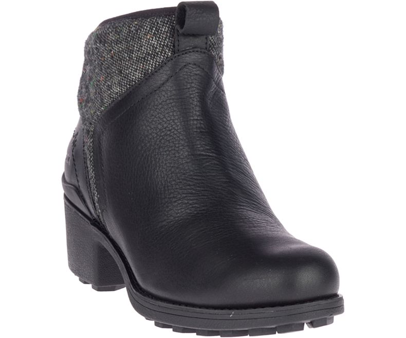 Merrell Chateau II Mid Pull Vanntette Fritidssko Dame Svarte Dyp Grå | 41519W-1CB