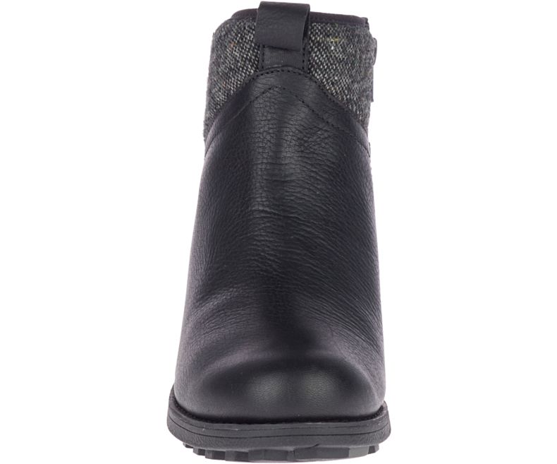 Merrell Chateau II Mid Pull Vanntette Fritidssko Dame Svarte Dyp Grå | 41519W-1CB