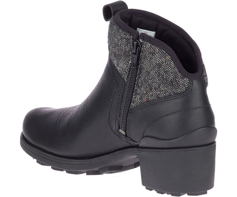 Merrell Chateau II Mid Pull Vanntette Fritidssko Dame Svarte Dyp Grå | 41519W-1CB