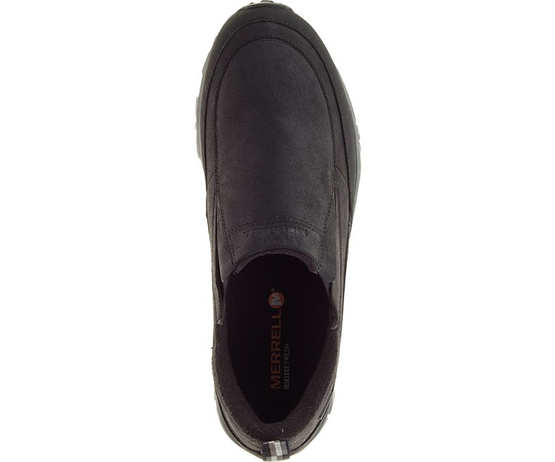 Merrell ColdPack Ice+ Moc Vanntette Brede Bredde Slip On Sko Herre Svarte | 41576M-2SB