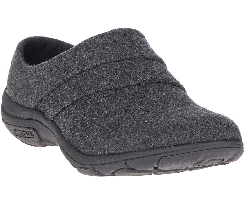 Merrell Dassie Stitch Badesandaler Ull Tresko Dame Mørke Grå | 39480W-1CD