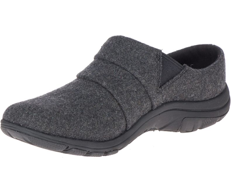 Merrell Dassie Stitch Badesandaler Ull Tresko Dame Mørke Grå | 39480W-1CD