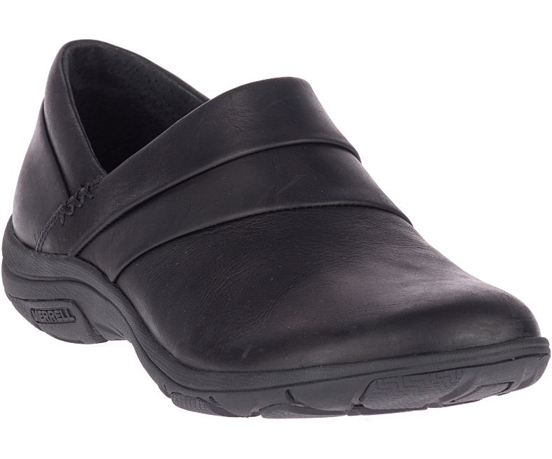 Merrell Dassie Stitch Brede Bredde Tresko Dame Svarte | 39478W-1CB