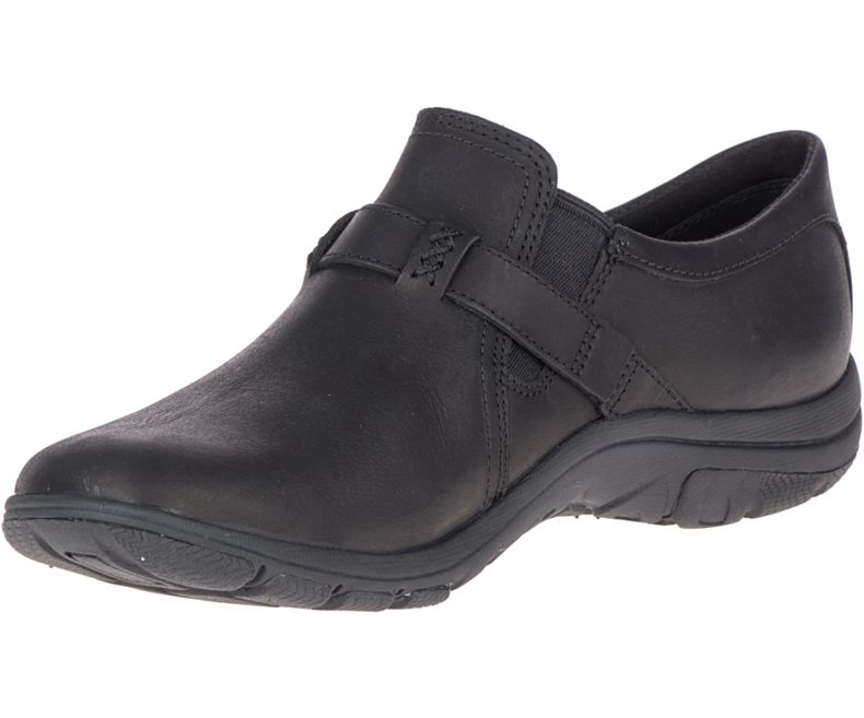 Merrell Dassie Stitch Spenne Tresko Dame Svarte | 39459W-1CB
