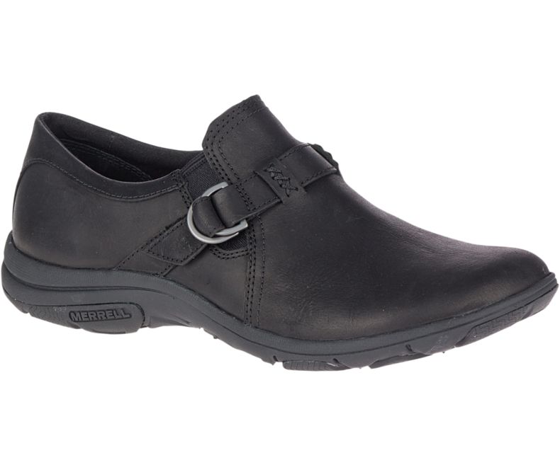 Merrell Dassie Stitch Spenne Tresko Dame Svarte | 39459W-1CB