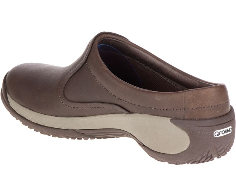 Merrell Encore Q2 Badesandaler Lær Tresko Dame Mørke Brune | 29578W-1CD