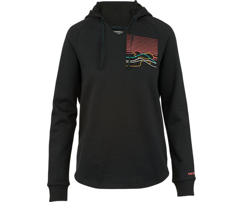 Merrell Foothills Pullover Hoody Lette Jakker Dame Svarte | 41261W-1LB