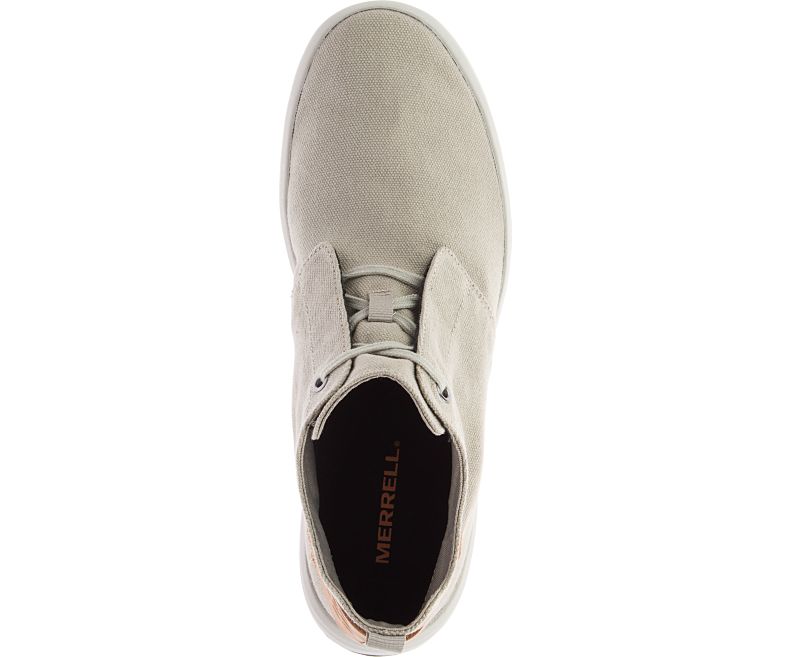 Merrell Gridway Mid Canvas Fjellstøvler Herre Beige | 41378M-2HB