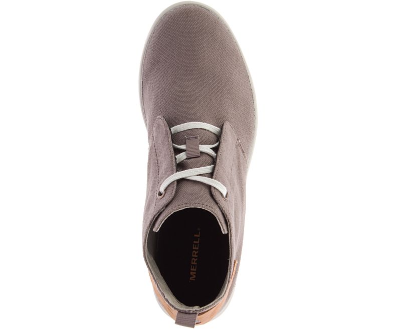 Merrell Gridway Mid Canvas Fritidssko Dame Brune | 41381W-1CB
