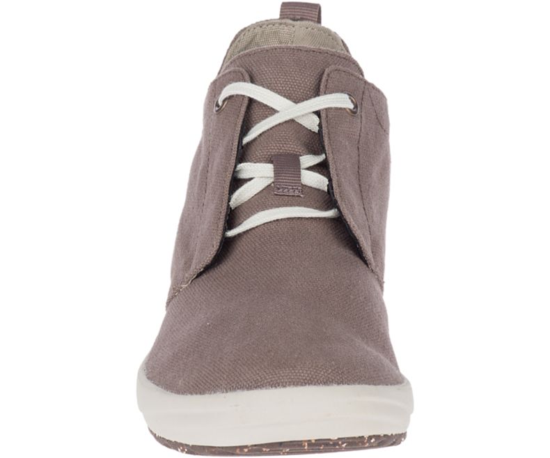 Merrell Gridway Mid Canvas Fritidssko Dame Brune | 41381W-1CB