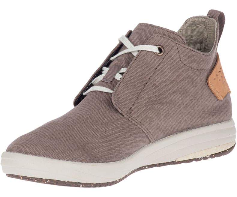 Merrell Gridway Mid Canvas Fritidssko Dame Brune | 41381W-1CB