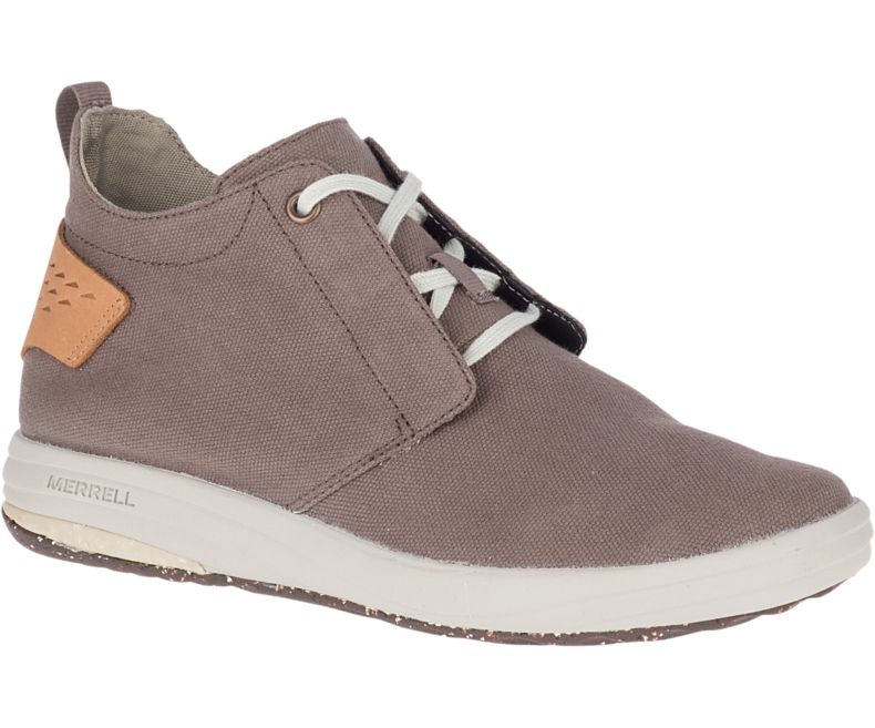 Merrell Gridway Mid Canvas Fritidssko Dame Brune | 41381W-1CB