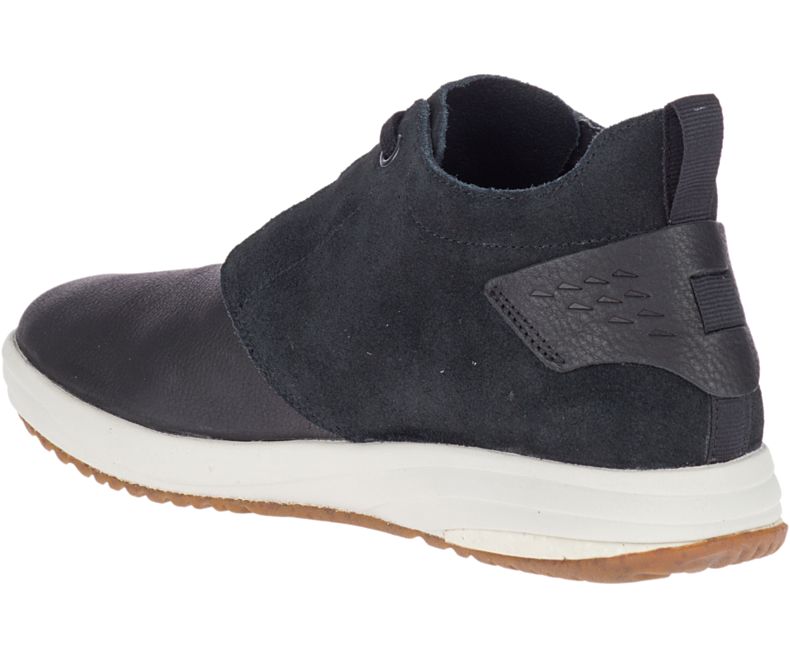 Merrell Gridway Mid Lær Fritidssko Dame Svarte | 41065W-1CB