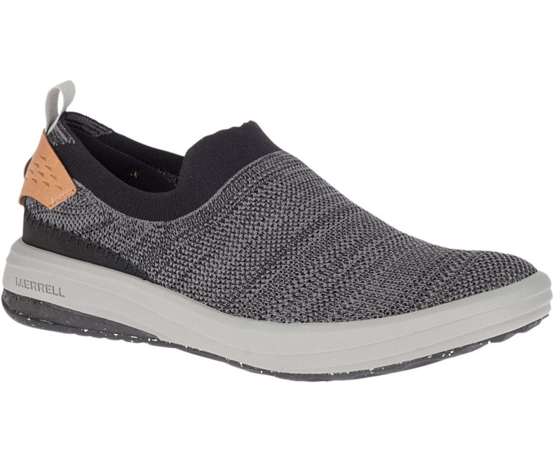 Merrell Gridway Moc Fritidssko Herre Svarte | 35888M-2CB