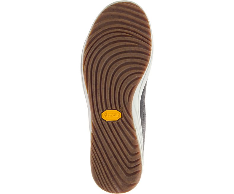 Merrell Gridway Moc Lær Fritidssko Dame Svarte | 41066W-1CB