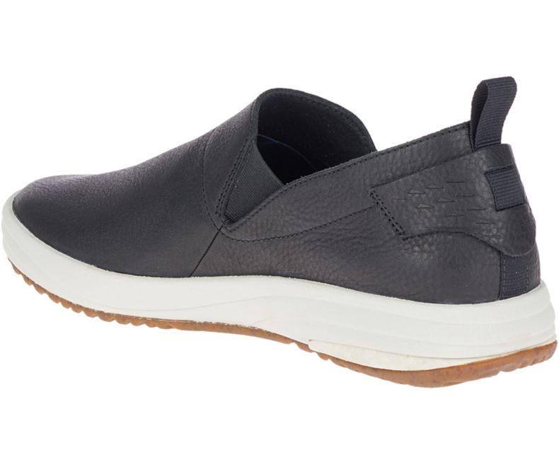 Merrell Gridway Moc Lær Fritidssko Dame Svarte | 41066W-1CB