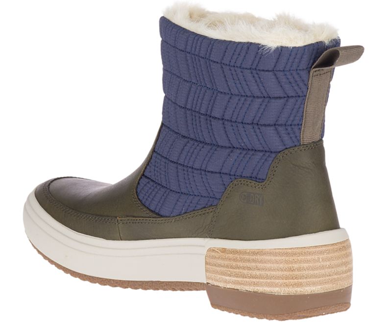 Merrell Haven Bluff Polar Vanntette Vanntette Sko Dame Blå Olivengrønne | 41499W-1WB