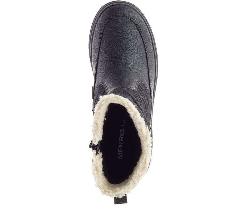 Merrell Holly Bluff Vanntette Fjellsko Dame Svarte | 41664W-1HB