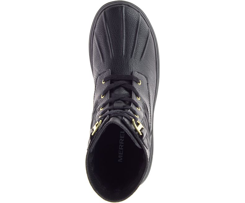 Merrell Holly Mid Blonder Vanntette Fjellsko Dame Svarte | 41665W-1HB