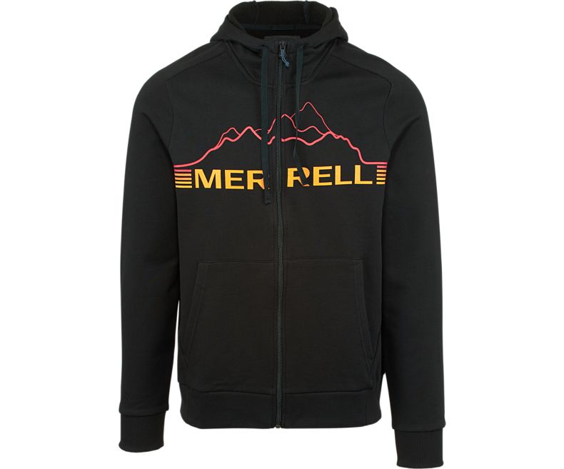Merrell Horizon Full Zip Hoodie Lette Jakker Herre Svarte | 41185M-2LB