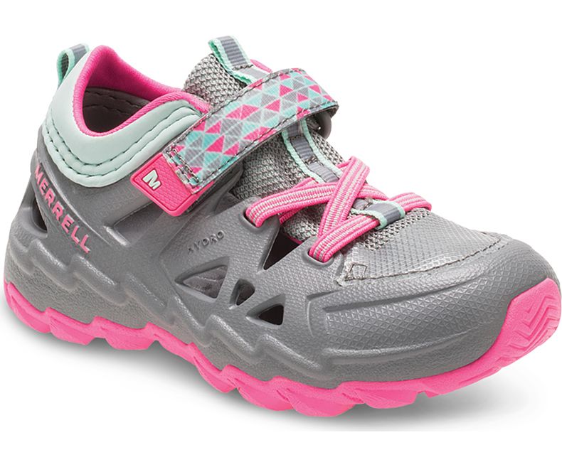 Merrell Hydro 2.0 Sneaker Sandal Sandaler Barn Grå Rosa | 31312B-1SG