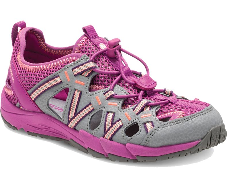 Merrell Hydro Choprock Sandal Sandaler Barn Grå Lilla | 38789B-1SG