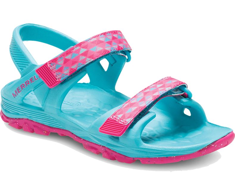 Merrell Hydro Drift Sandal Sandaler Barn Blå Rosa | 28319K-1SB