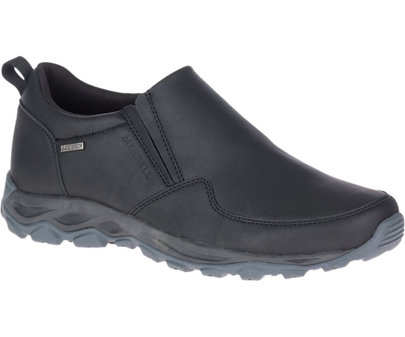 Merrell Ice Cap Guide Moc Vanntette Tresko Herre Svarte | 42722M-2CB