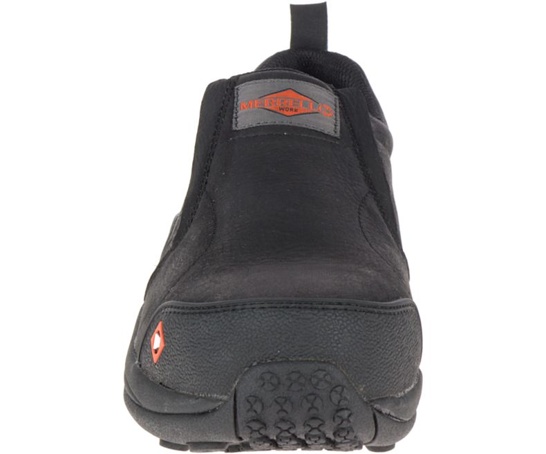 Merrell Jungle Moc ESD Comp Tå Arbeids Shoe Slip On Sko Herre Svarte | 32719M-2SB