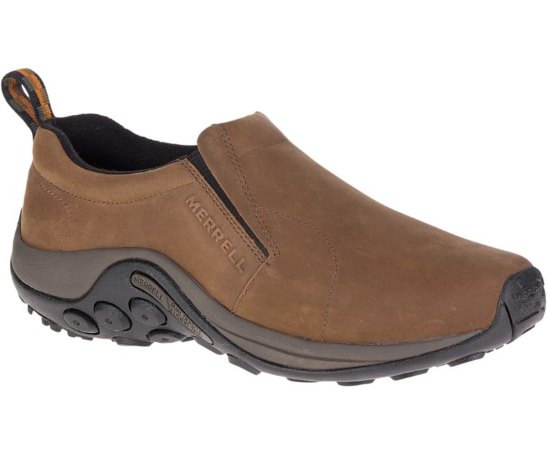 Merrell Jungle Moc Nubuck Brede Bredde Tresko Herre Brune | 17710M-2CB