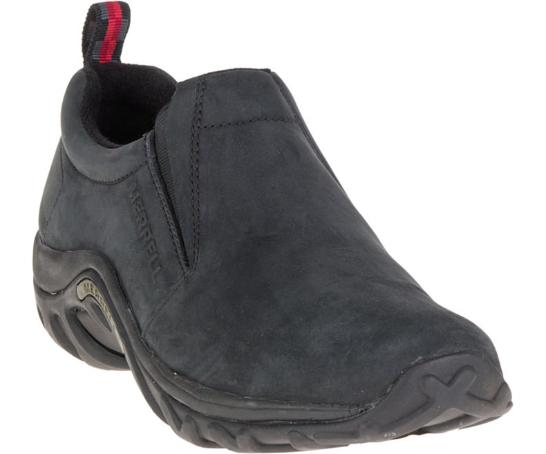 Merrell Jungle Moc Nubuck Slip On Sko Herre Svarte | 17705M-2SB