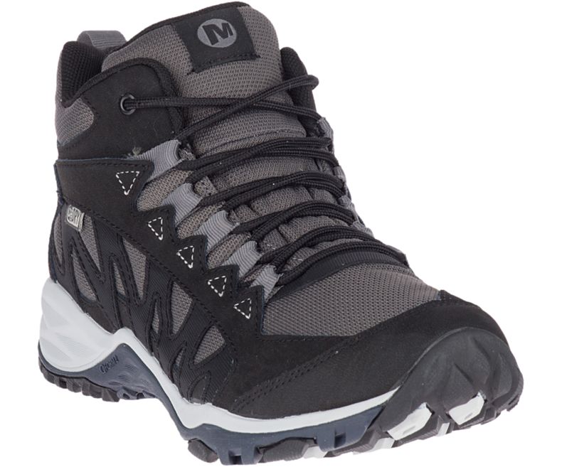 Merrell Lulea Mid Vanntette Fjellsko Dame Svarte | 41506W-1HB